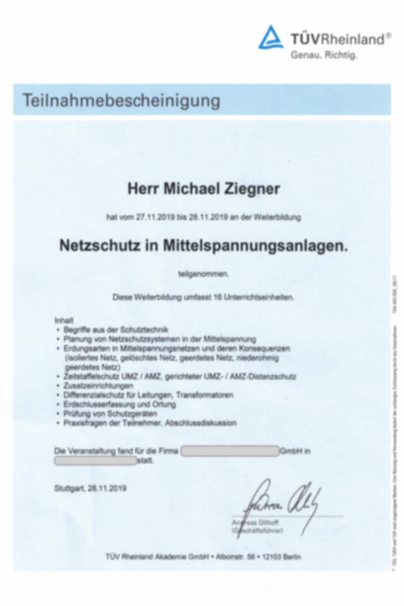 Zertifikat TÜV MS